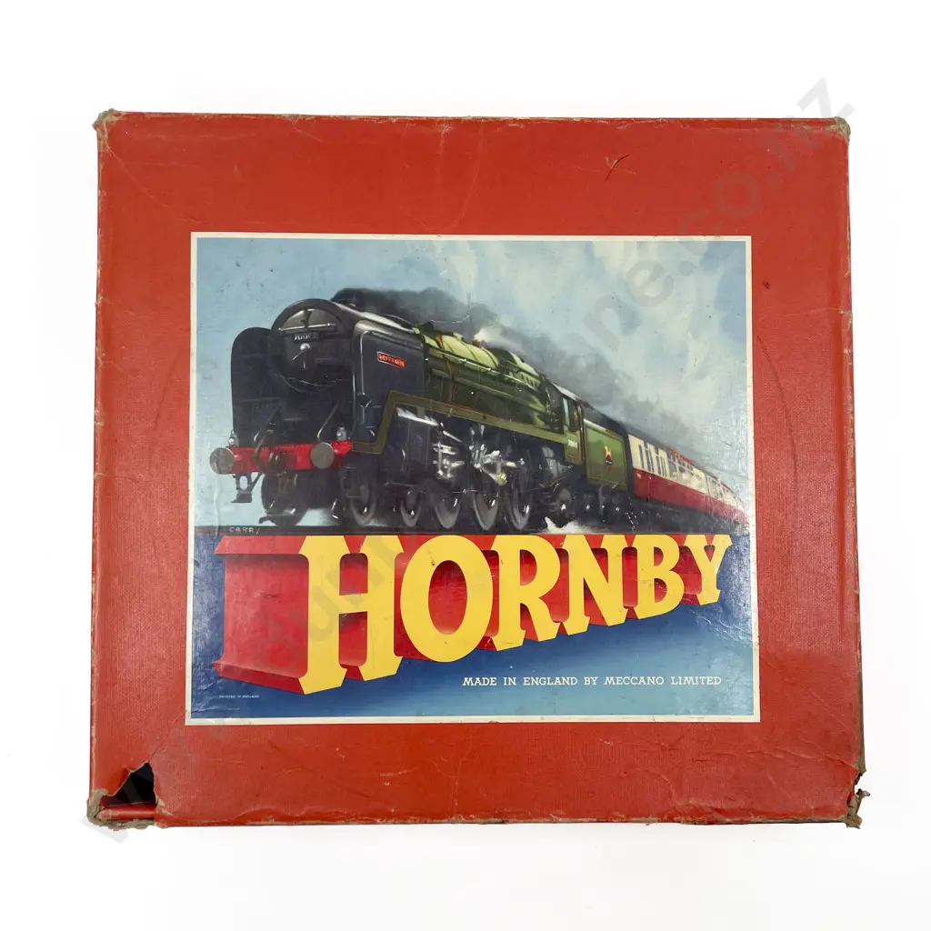 Hornby O Gauge Clockwork Boxed Tank Locomotive and Three Rolling Stock Image 1++
