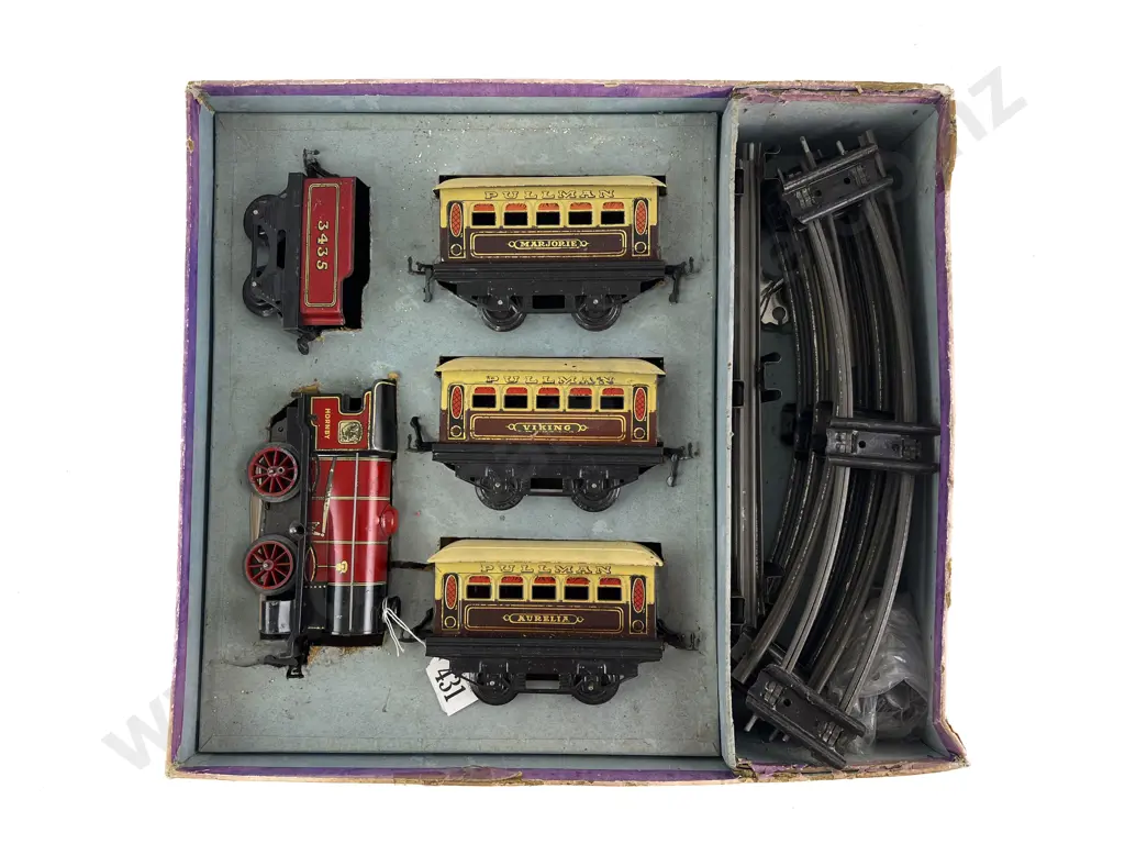 Hornby O Gauge Clockwork Part Boxed Clockwork M2 Passenger Set Image 1++
