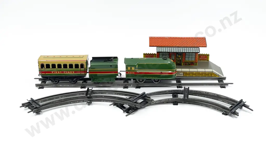Brimtoys British Made O Gauge Clockwork Locomotive and Tender Image 1++