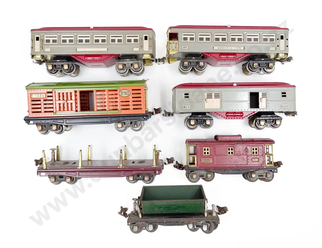 Lionel O Gauge Boxed and Unboxed Tinplate Rolling Wagons Image 1++