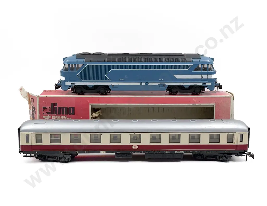 Lima O Gauge Part Boxed Electric SNCF Blue Diesel Locomotive Image 1++