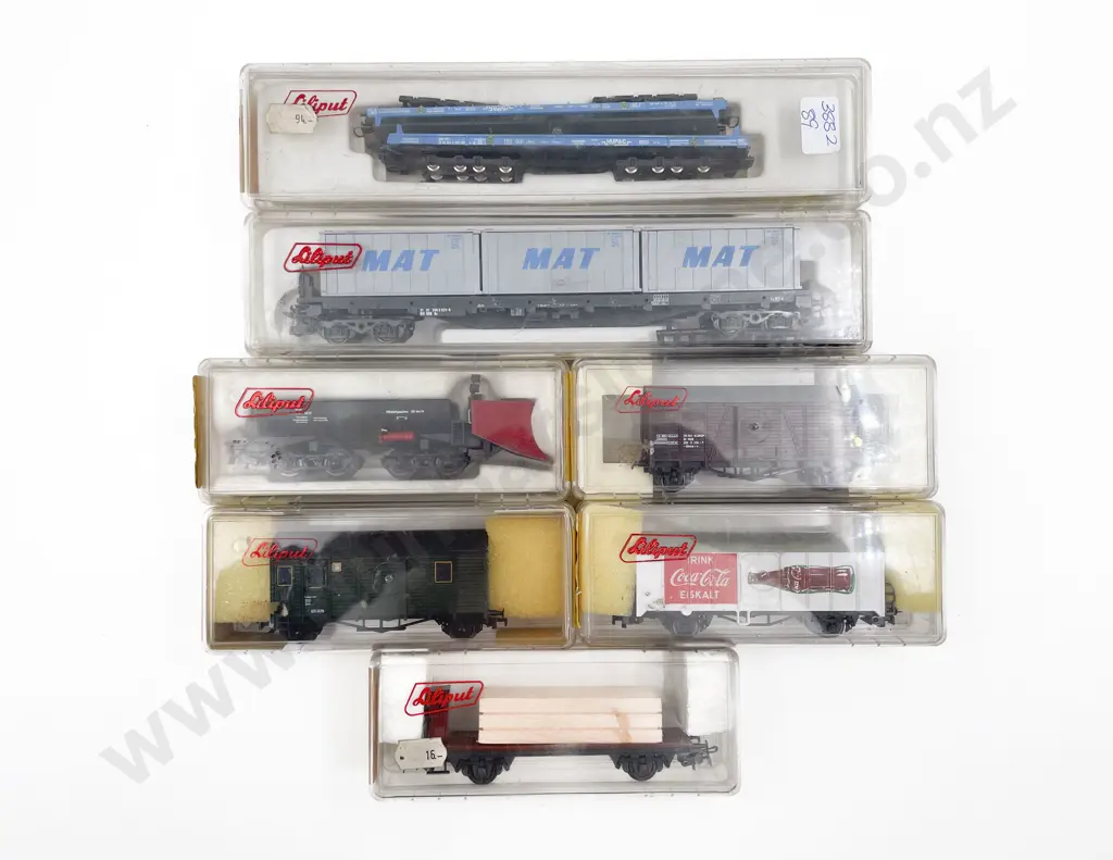 Boxed Liliput HO Gauge Seven Rolling Stock Wagons Image 1++