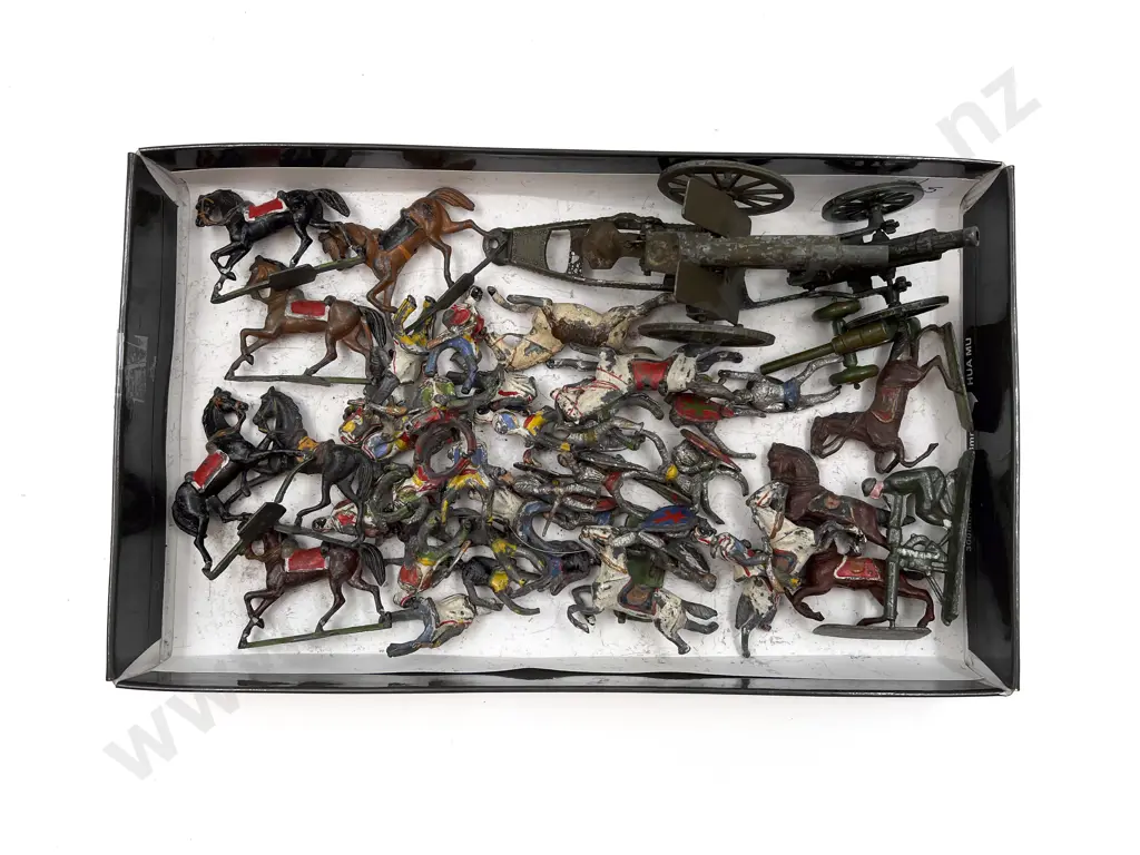 Small Collection Lead Figures and three cannon Image 1++