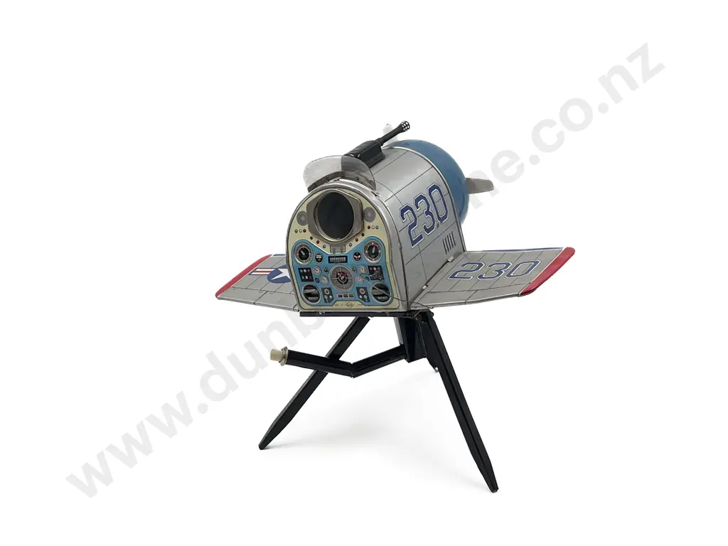 Made in Japan S & E Mark Tinplate Interceptor Fighter Plane Cockpit Control Panel Image 1++