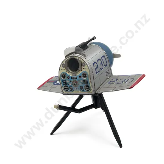 Made in Japan S & E Mark Tinplate Interceptor Fighter Plane Cockpit Control Panel