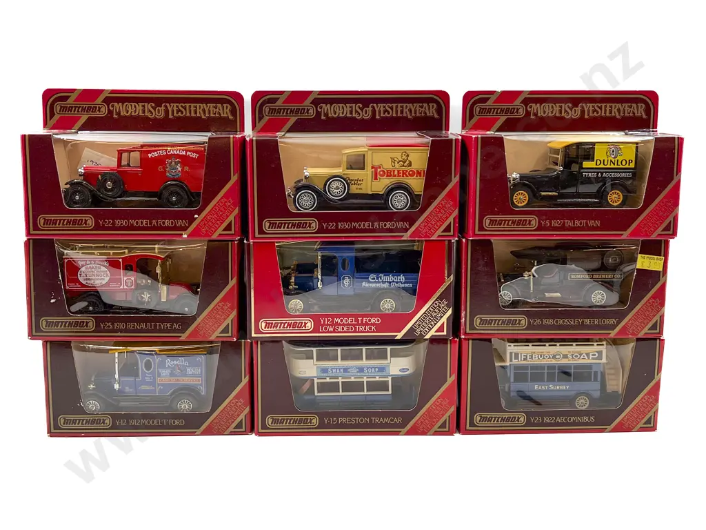Nine Matchbox Models of Yesteryear Limited Editions Image 1++