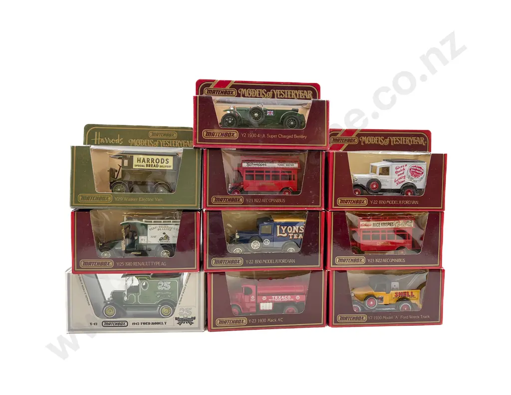 Ten Red Boxed Matchbox Models of Yesteryear Image 1++
