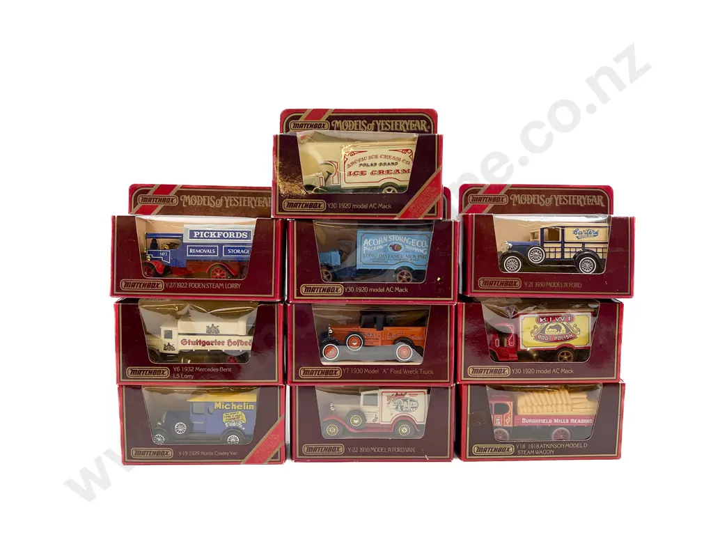 Ten Red Boxed Matchbox Models of Yesteryear Image 1++