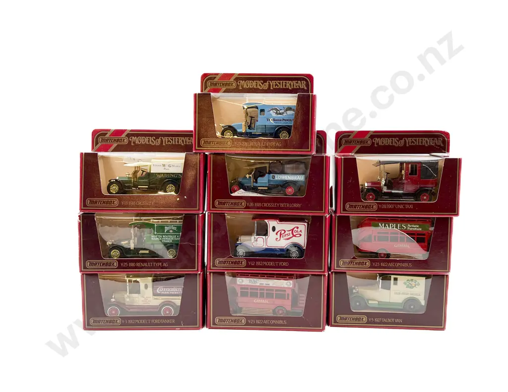 Ten Red Boxed Matchbox Models of Yesteryear Image 1++