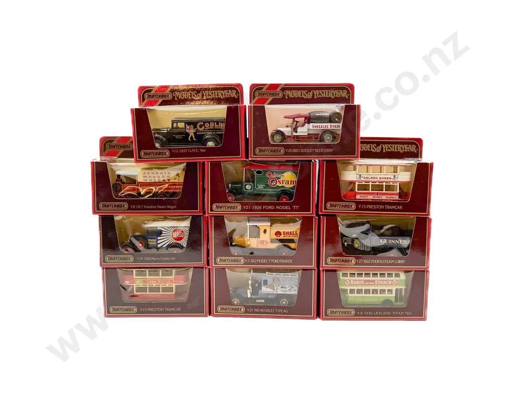 Eleven Red Boxed Matchbox Models of Yesteryear Image 1++