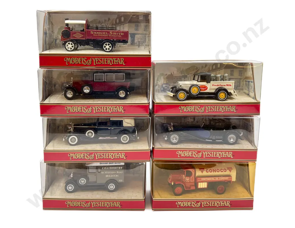 Seven Red Display Boxed Matchbox Models of Yesteryear Image 1++