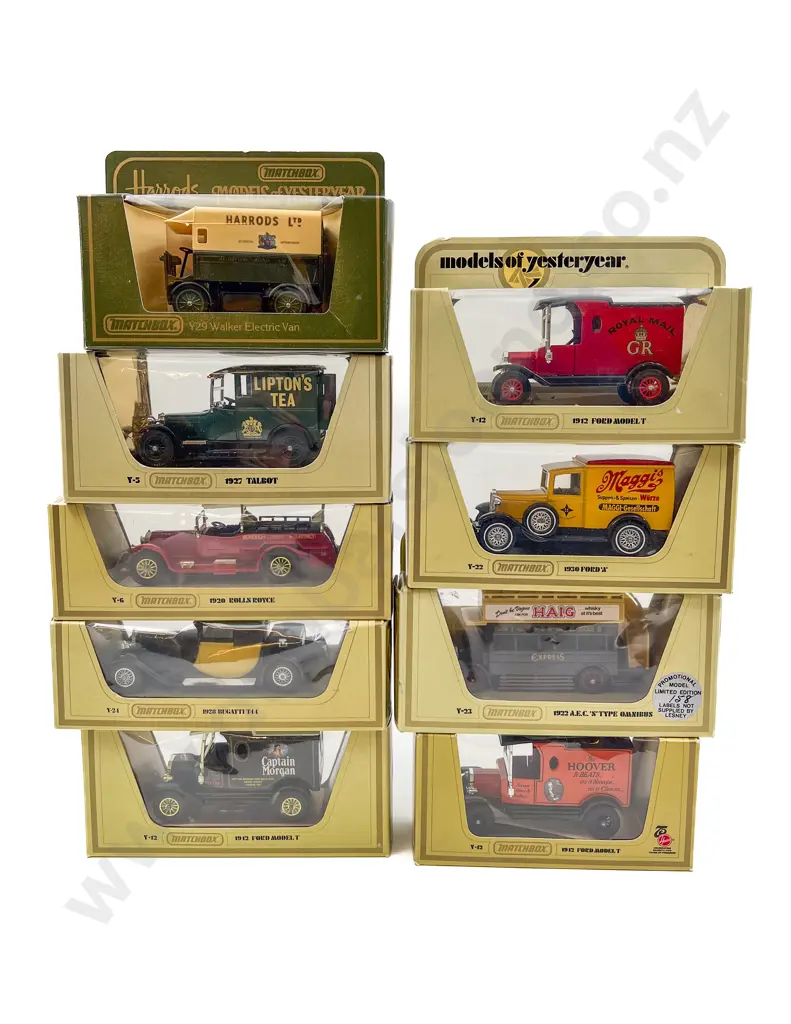 Nine Yellow Boxed Matchbox Models of Yesteryear Image 1++