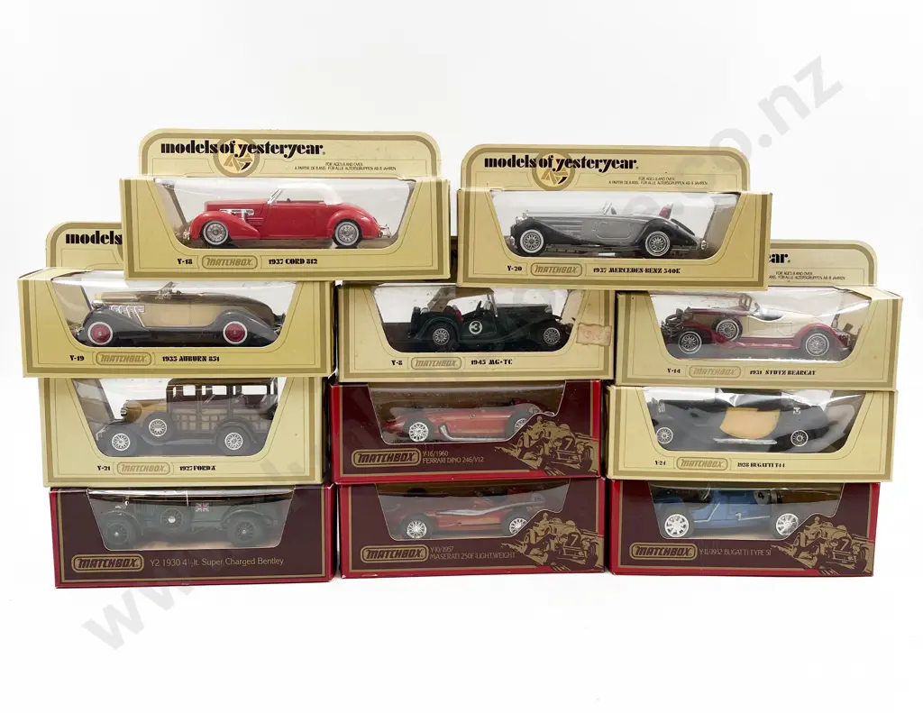 Seven Yellow Boxed Vintage Model Vehicles and Four Red Box Models Image 1++