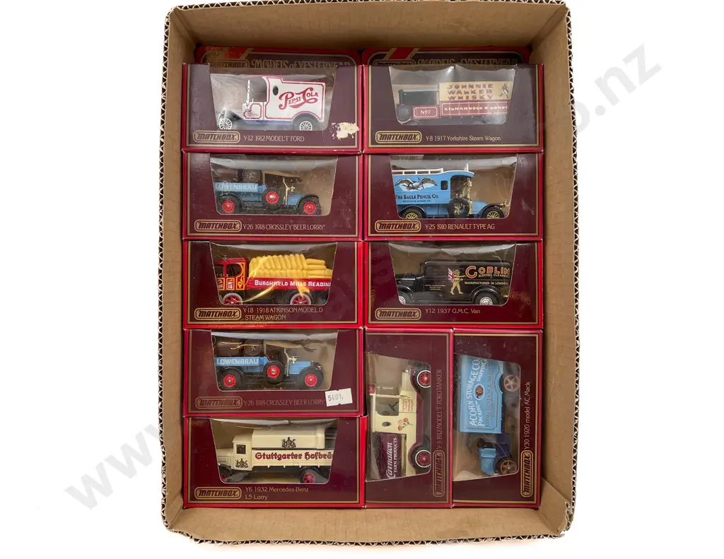 Ten Red Boxed Matchbox Models of Yesteryear Image 1++