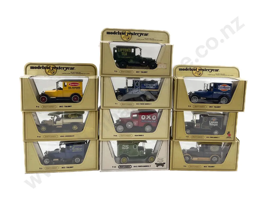 Ten Yellow Boxed Matchbox Models of Yesteryear Image 1++