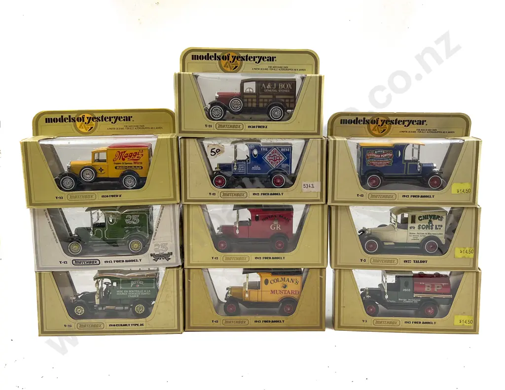 Ten Yellow Boxed Matchbox Models of Yesteryear Image 1++