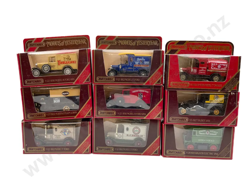 Nine Matchbox Models of Yesteryear Limited Editions Image 1++