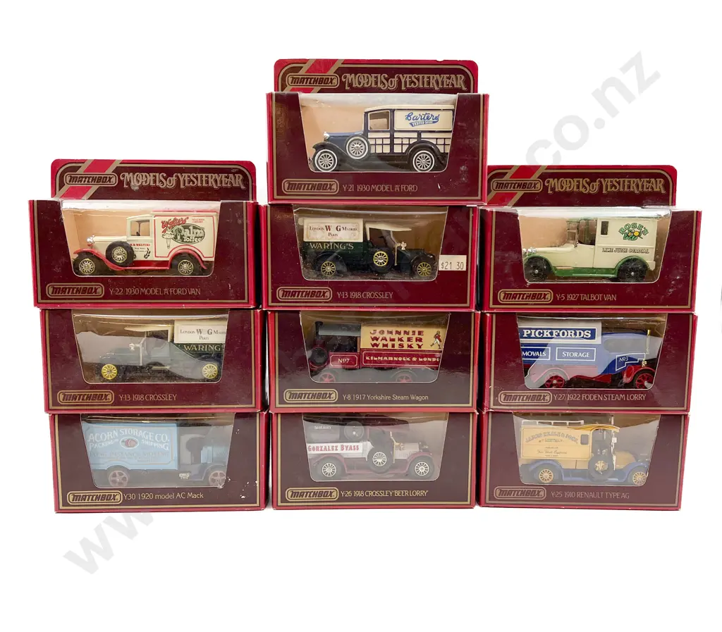 Ten Red Boxed Matchbox Models of Yesteryear Image 1++