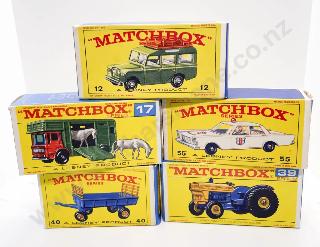 Five Boxed Matchbox Early Issue 1-75 Models Image 1++