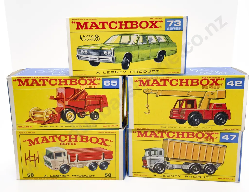 Five Boxed Matchbox Early Issue 1-75 Models Image 1++