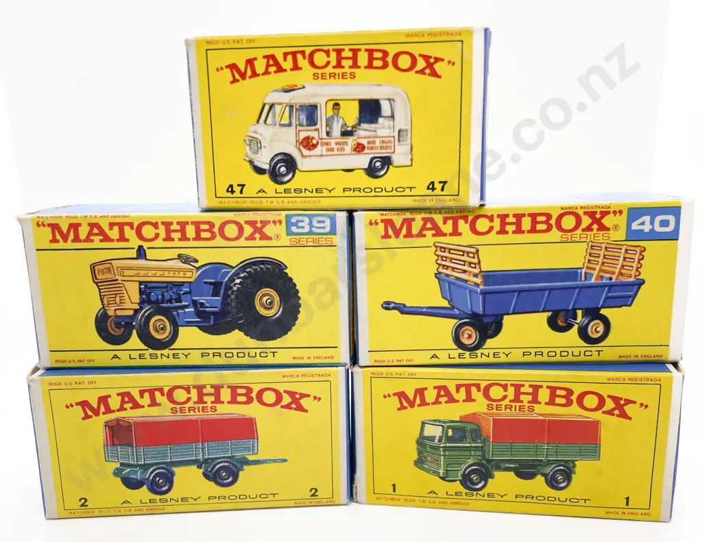 Five Boxed Matchbox Early Issue 1-75 Models Image 1++