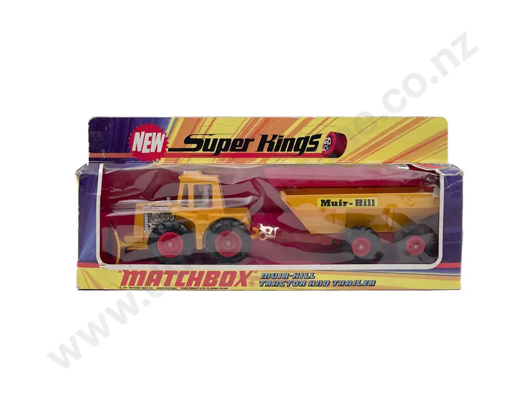 Matchbox Boxed Super Kings K-5 Muir-Hill Tractor and Trailer Image 1++