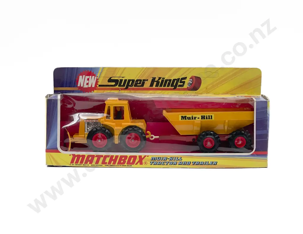 Matchbox Boxed Super Kings K-5 Muir-Hill Tractor and Trailer Image 1++