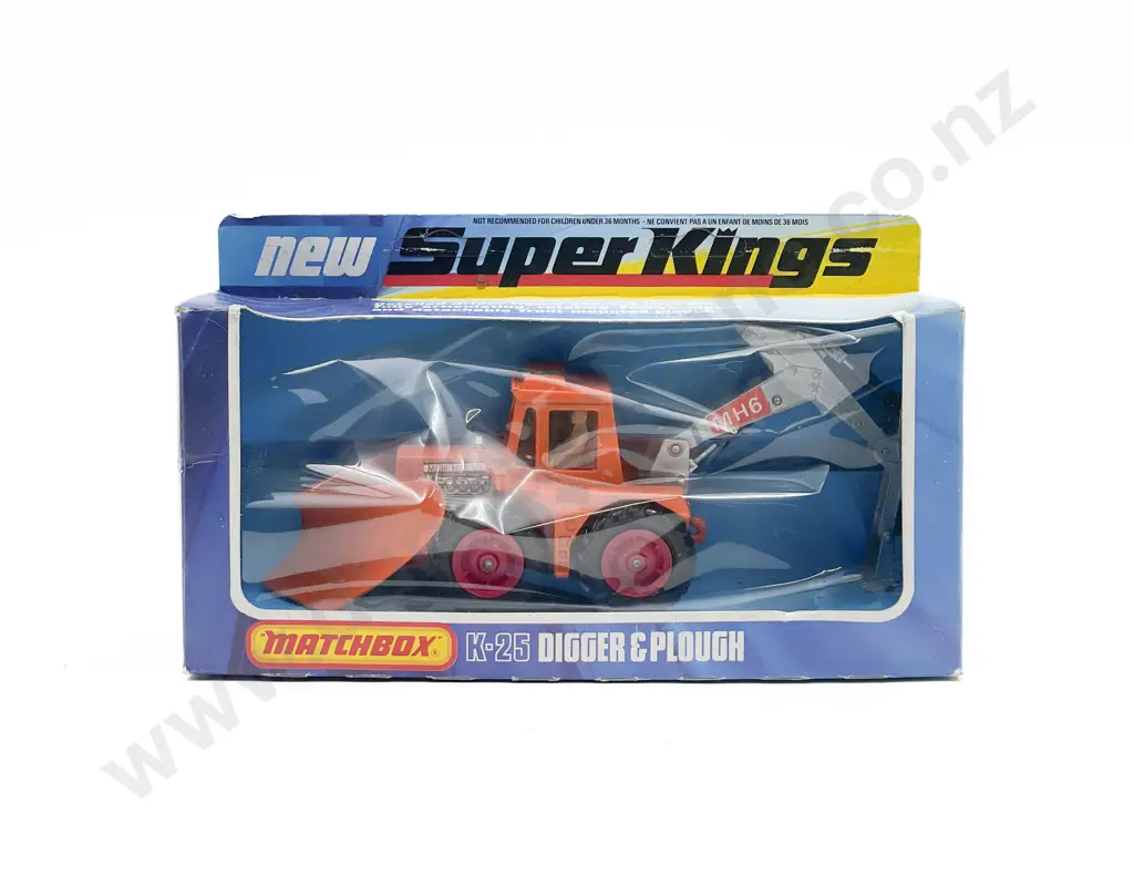 Matchbox Boxed Super Kings K-25 Digger & Plough Image 1++