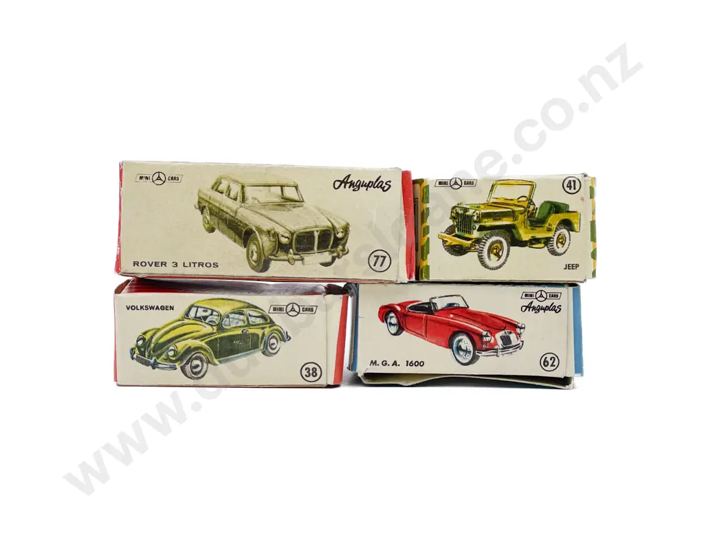 Four Boxed Mini Cars Anguplas Made in Spain Image 1++