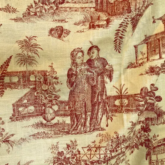 Red and Gold Chinois Toile