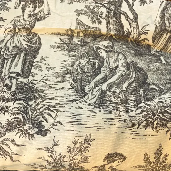 Cream and Charcoal Country Life Toile 'Weekend'