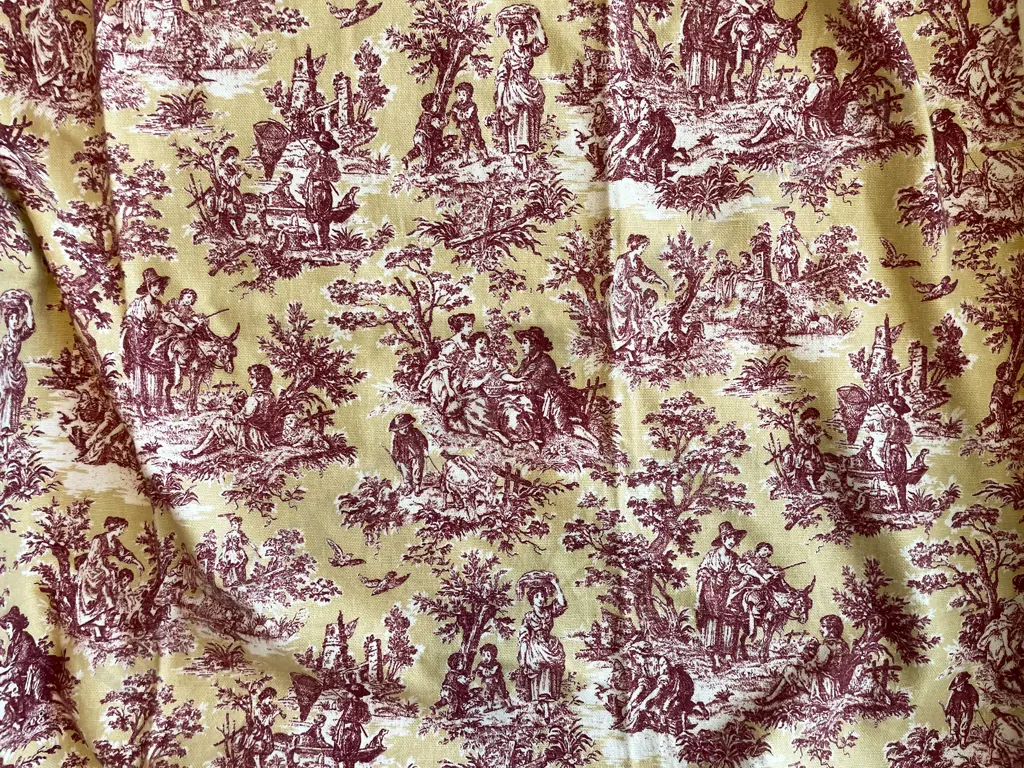 Red and Gold Rustic Life Toile Image 1++