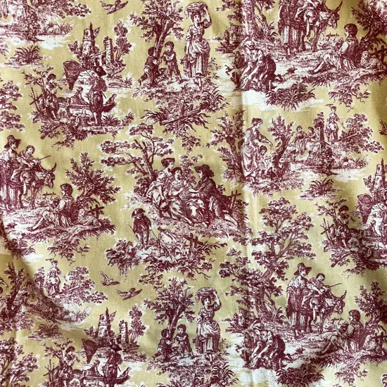Red and Gold Rustic Life Toile