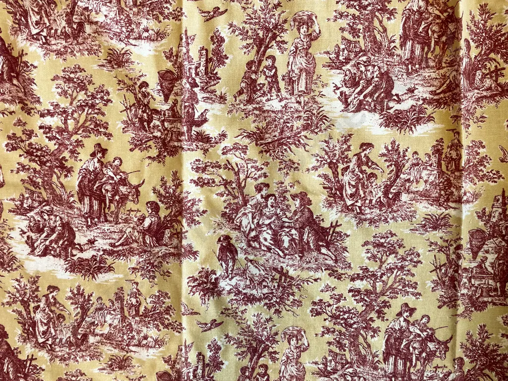 Red and Gold Rustic Life Toile Image 1++