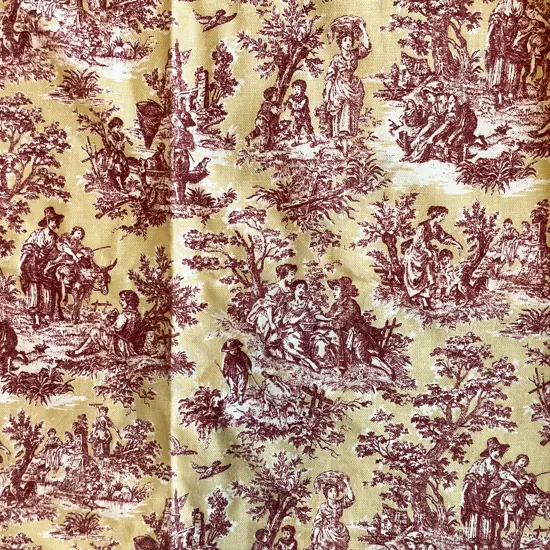 Red and Gold Rustic Life Toile