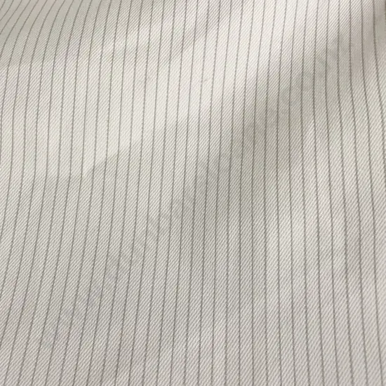 Cream and Taupe Pencil Stripe