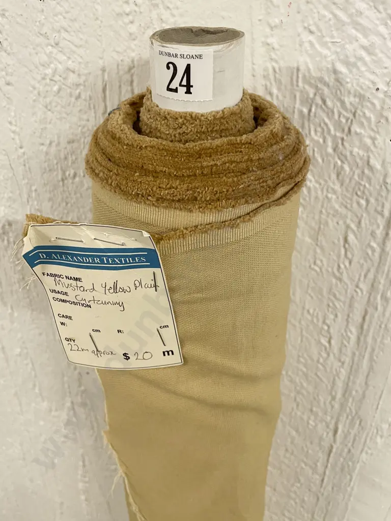 D Alexander Textile Plain Mustard Yellow Image 1++