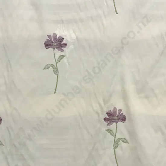 "Mauve" Embroidered Flower