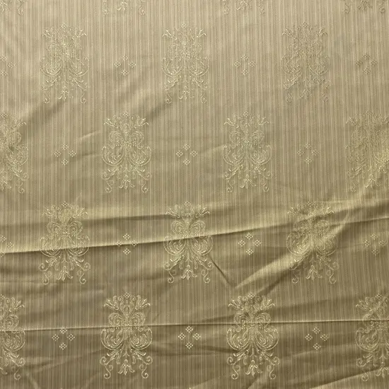 Roll of Material - Beige/Gold Medallion Jacquard