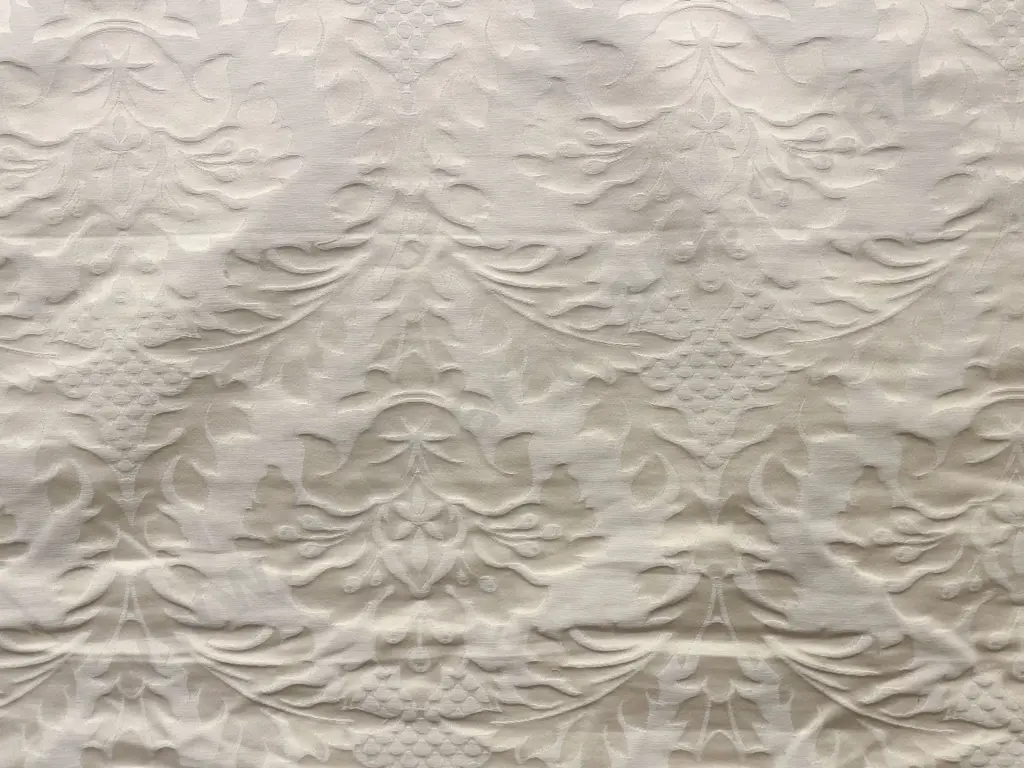 Cream Cotton Damask Image 1++