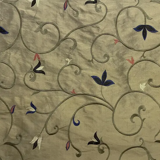 Pistachio Embroidered Silk