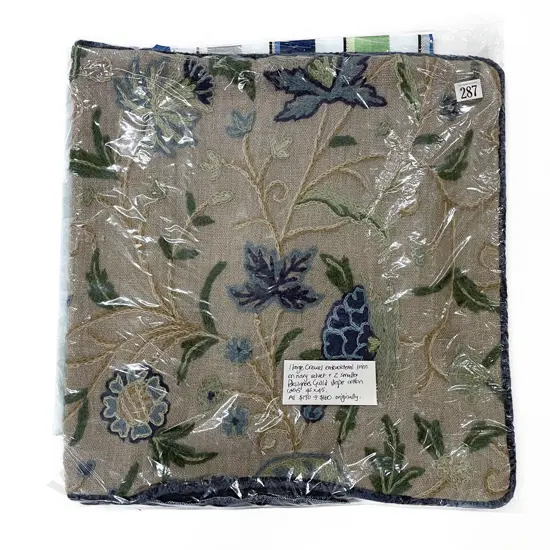 Designers Guild and Crewel Embroidered Cushion Covers