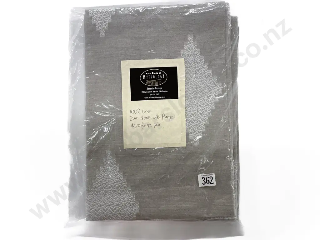 Pair Linen Euro Pillow Covers Image 1++