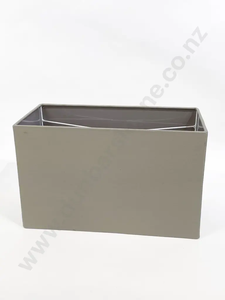 Rectangular Grey Linen Shade Image 1++
