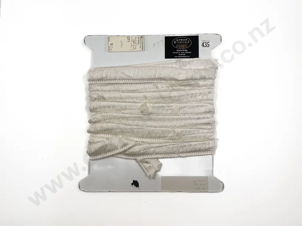 Ivory Cotton Brushed Fringe Remainder Length Image 1++