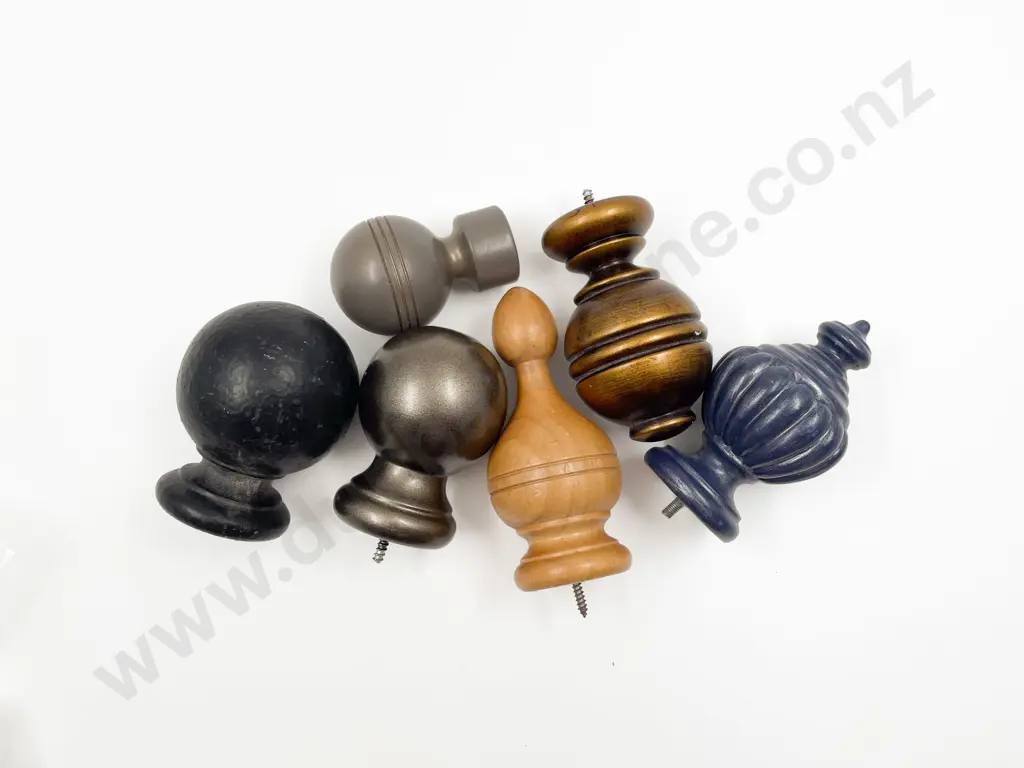 Various Wooden and Metal Rod Finials Image 1++