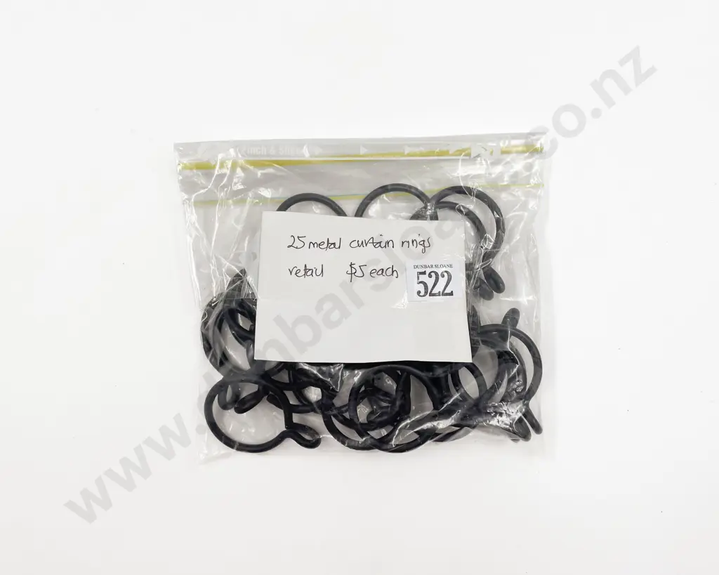 Medium Black Metal Curtain Rings Image 1++