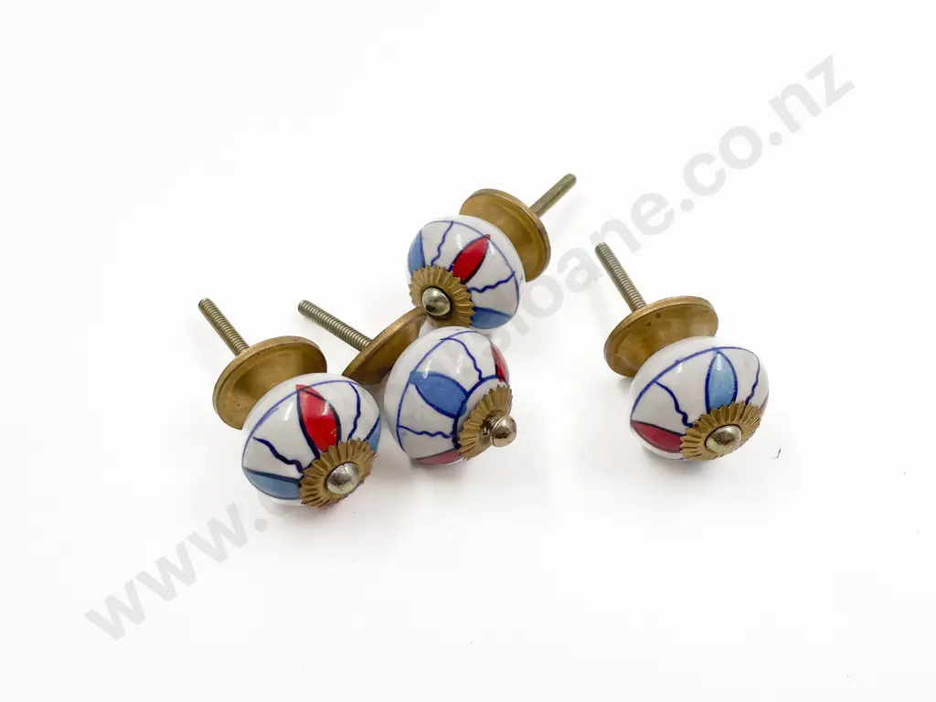 Four Indian Porcelain Door Knobs Image 1++