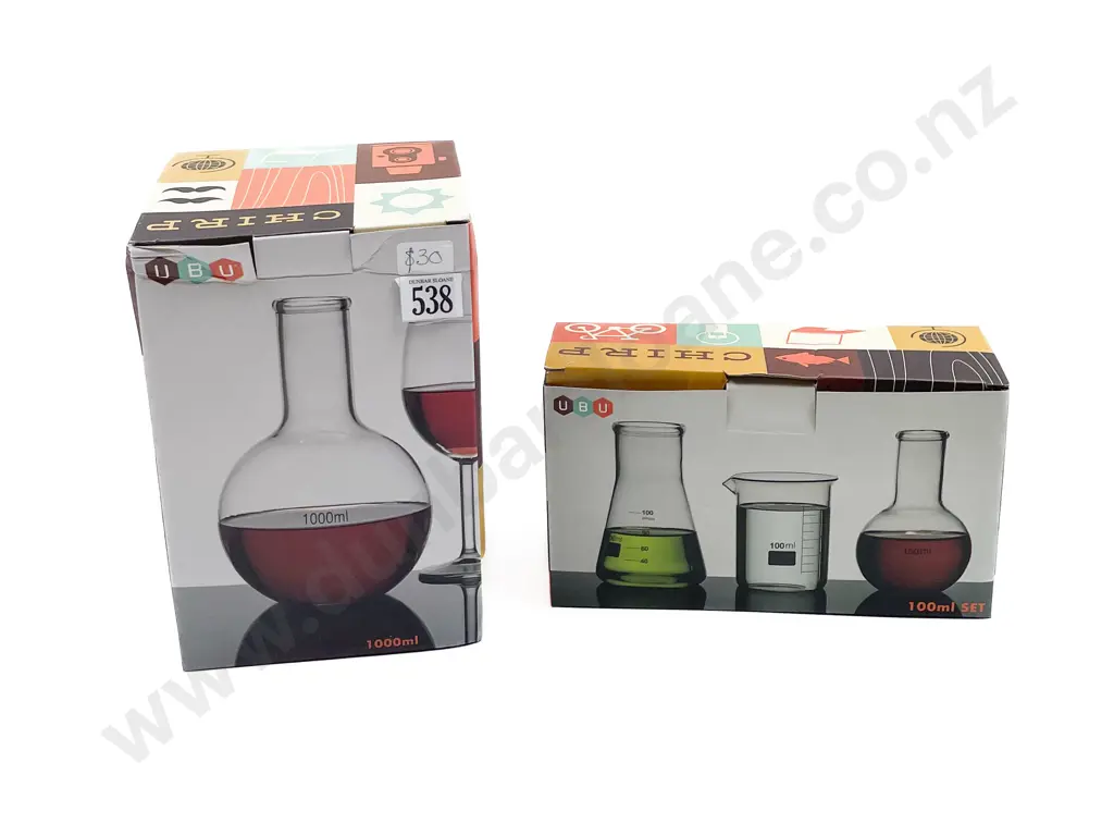Four Designer Glass Carafes Image 1++