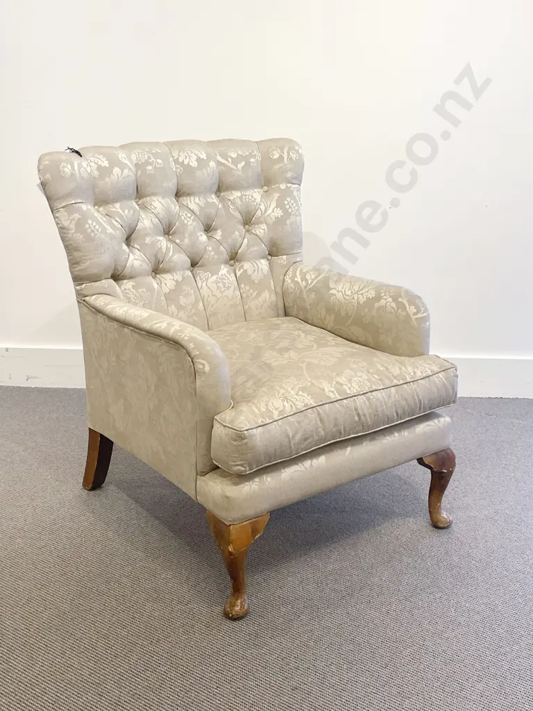 C1930's Deep Buttoned Armchair Image 1++